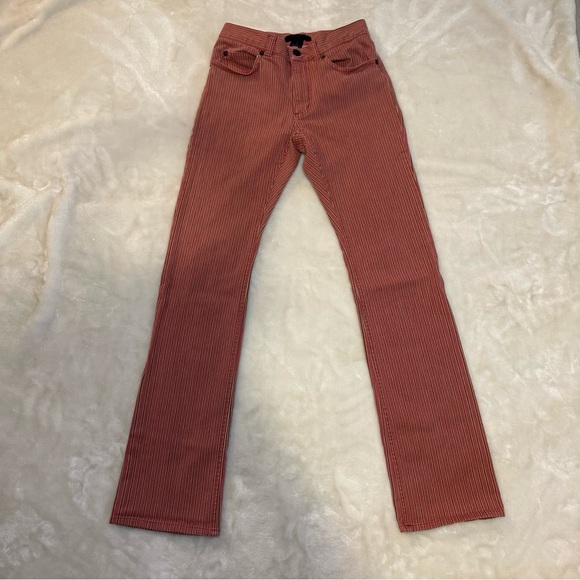 The Limited Pants - The Limited Vintage Pinstripe Red Straight Leg Jeans Size 0